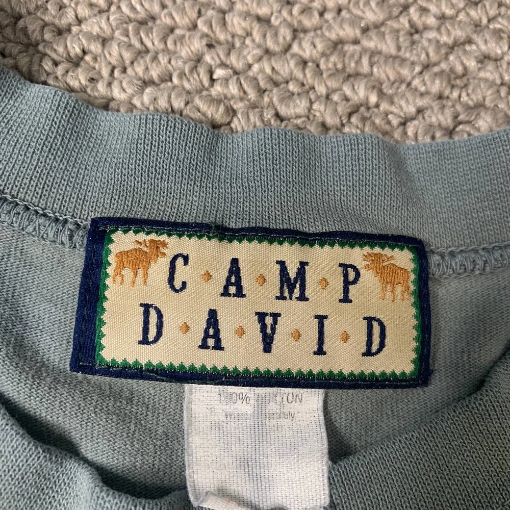Camp David‎ Mens T Shirt Green Short Sleeves Grand Canyon Embroidered Pullover